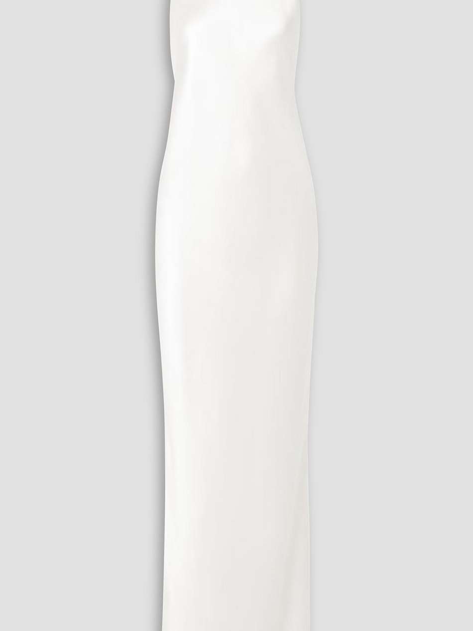 open-back silk-charmeuse halterneck gown