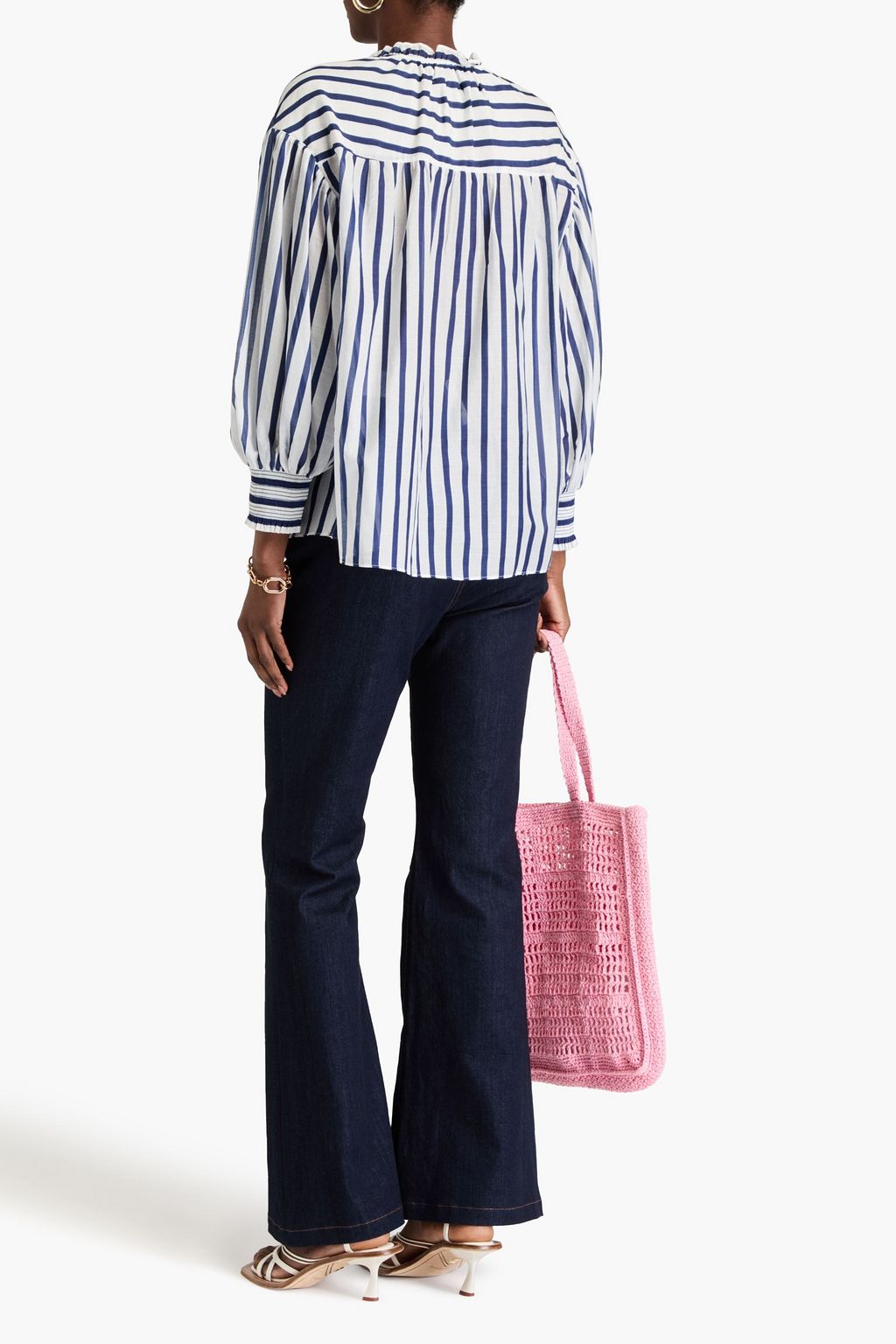 ALICE + OLIVIA بلوزة من الفوال المخطط