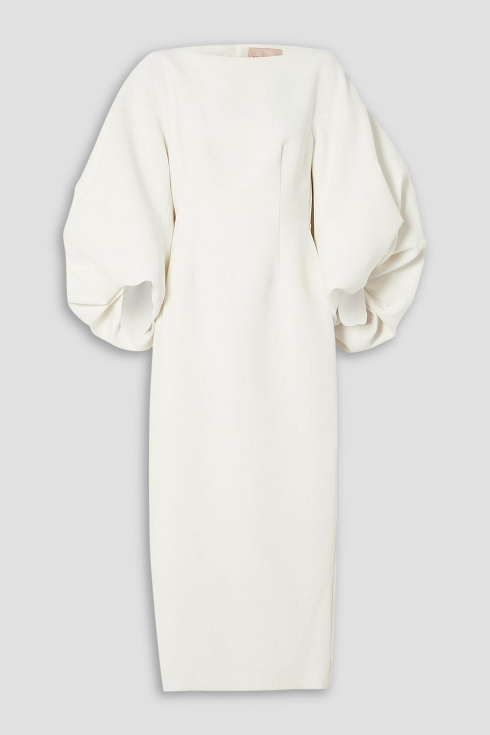 Roksanda Garance Open-back Faux Pearl-embellished Crepe Midi Dress In Ivory