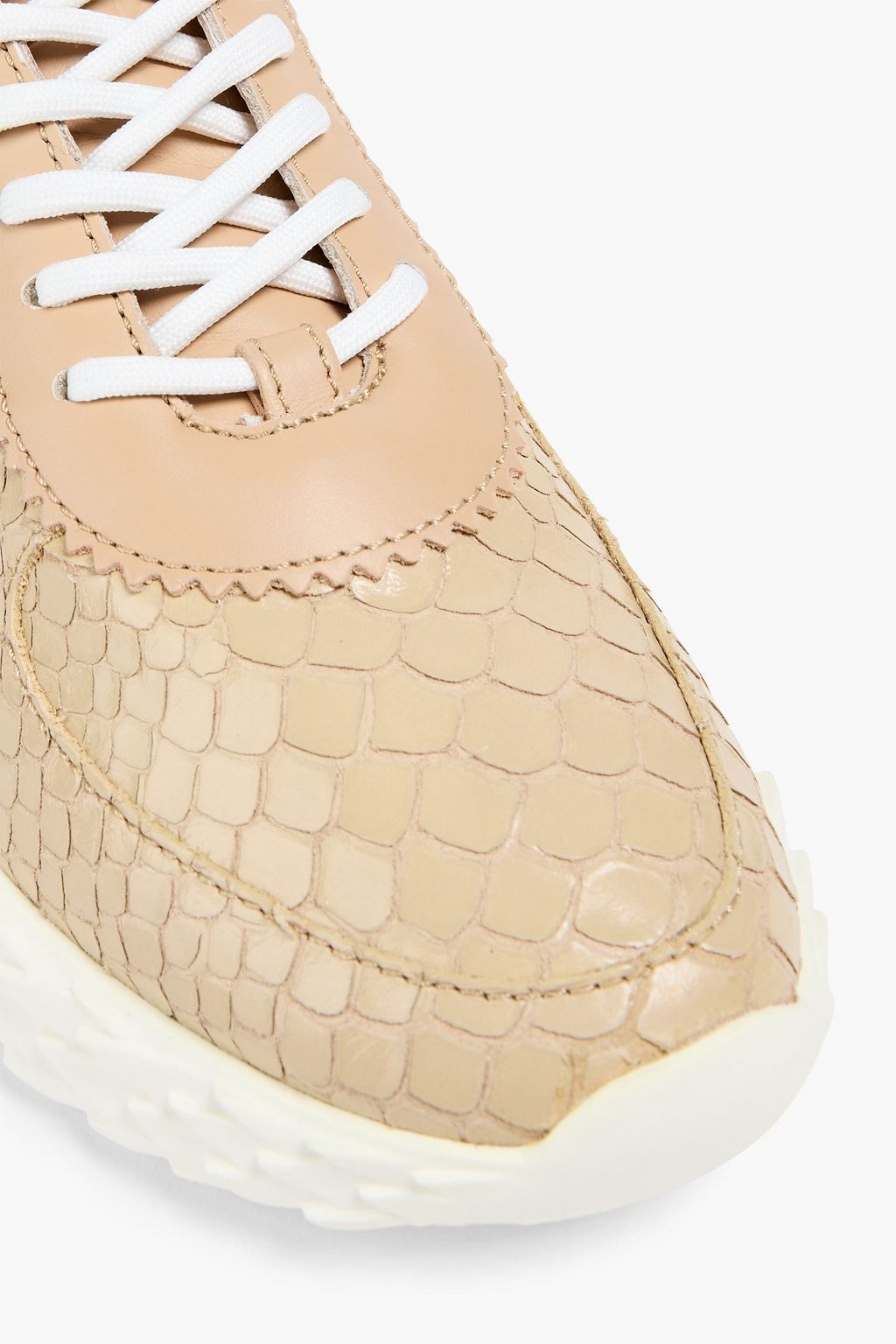 GIUSEPPE ZANOTTI スネーク風レザー&スムースレザー スニーカー
