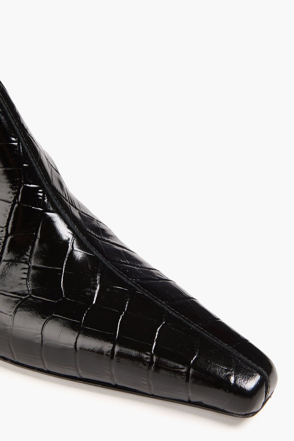 BY MALENE BIRGER حذاء بوت بطول الكاحل "ميسيلا" من الجلد بنقشة جلد التمساح