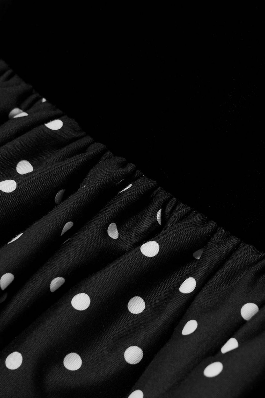 ALEXANDRE VAUTHIER Stapless cotton-velvet and polka-dot taffeta mini dress