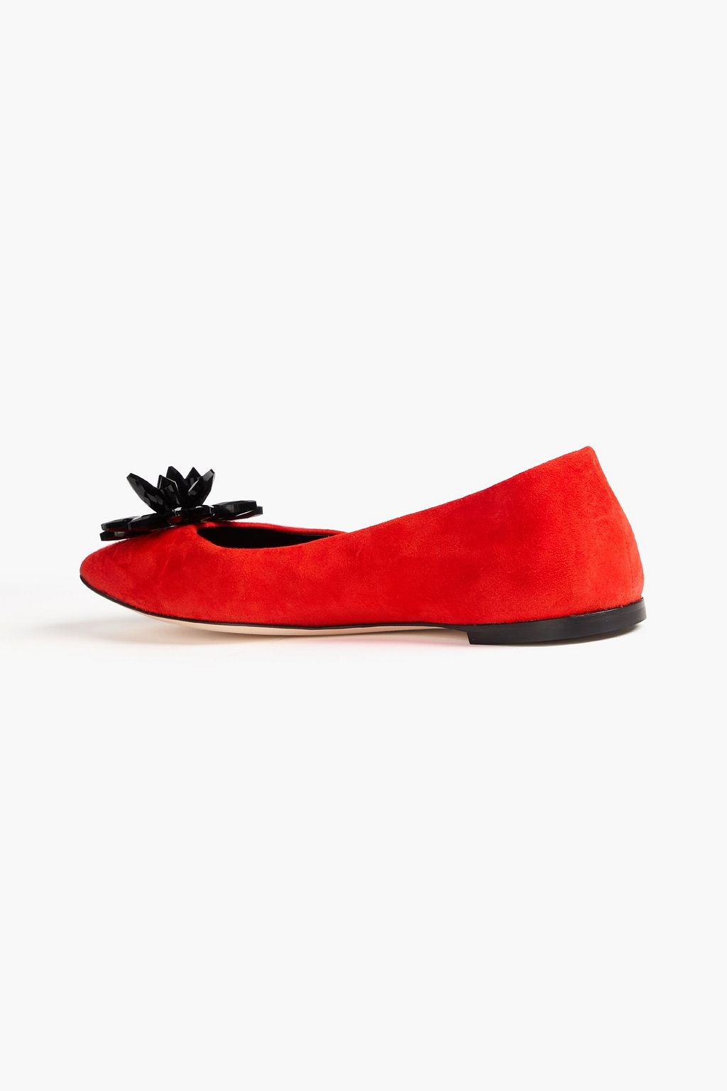 GIUSEPPE ZANOTTI حذاء باليرينا مسطح ومزين "لوكريزيا 05" من الشامواه