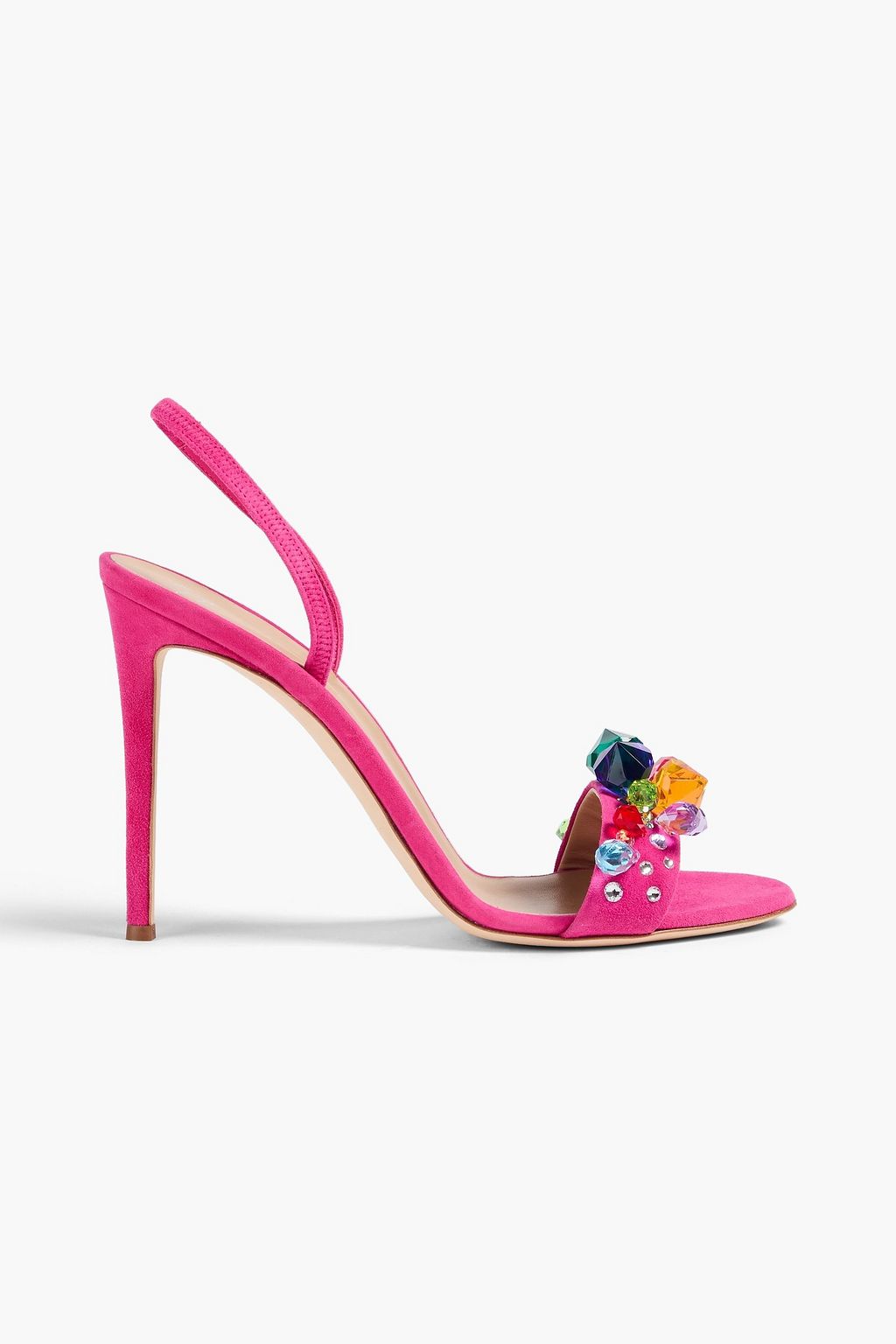 Basic 105 embellished suede slingback sandals fuchsia EU 37.5