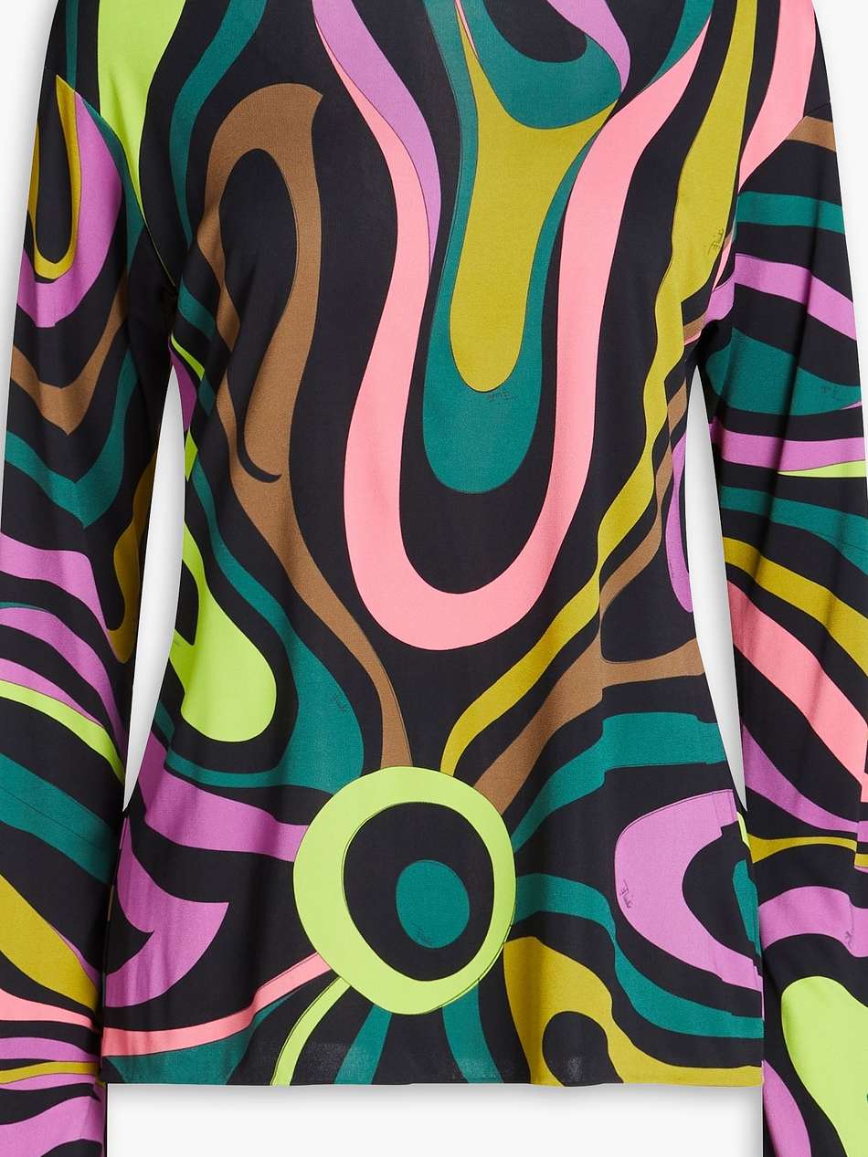 printed jersey top