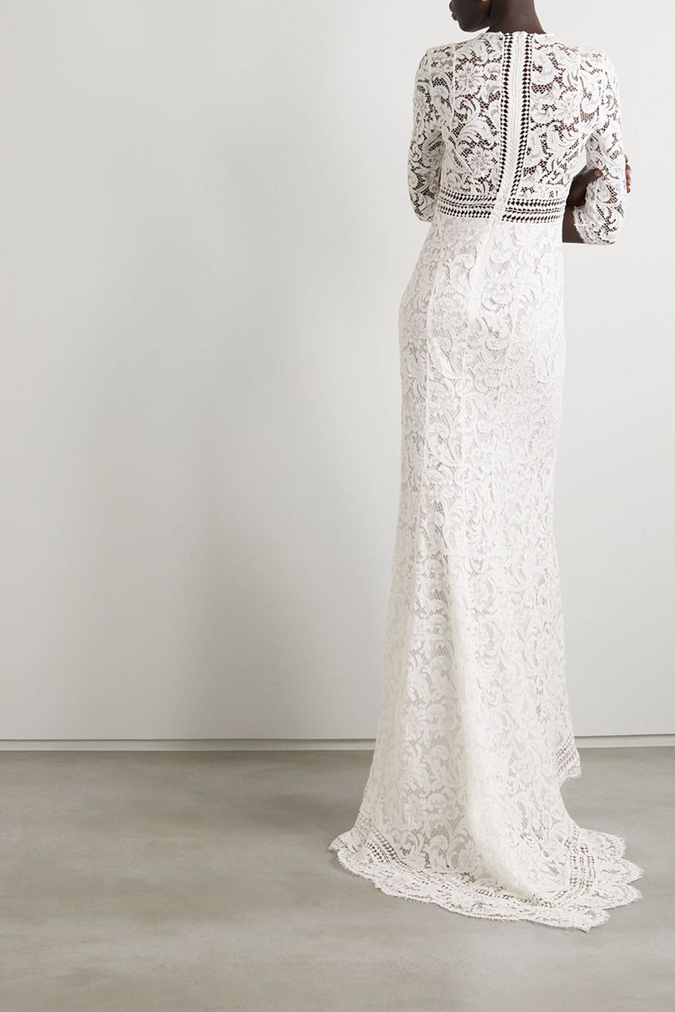Galvan Sevilla Cotton-blend Lace Gown In White