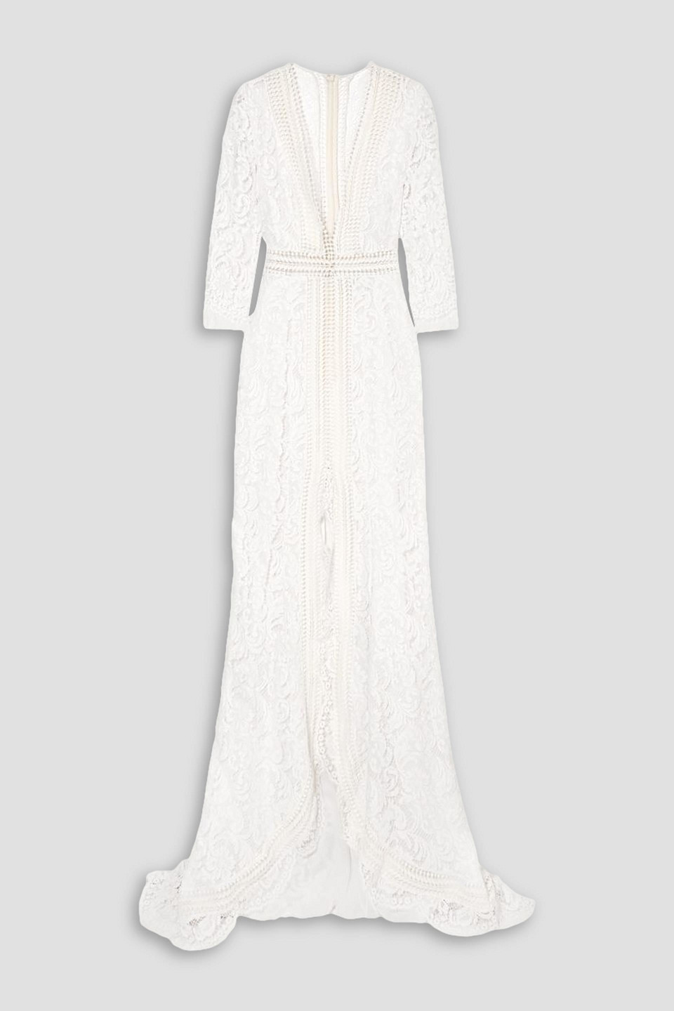 Galvan Sevilla Cotton-blend Lace Gown In White