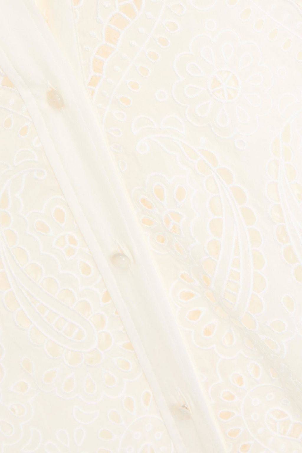 ETRO Scalloped broderie anglaise cotton and silk-blend shirt
