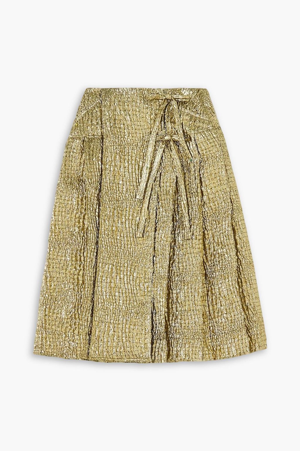 SIMONE ROCHA メタリッククロッケ プリーツミディ丈スカート 
