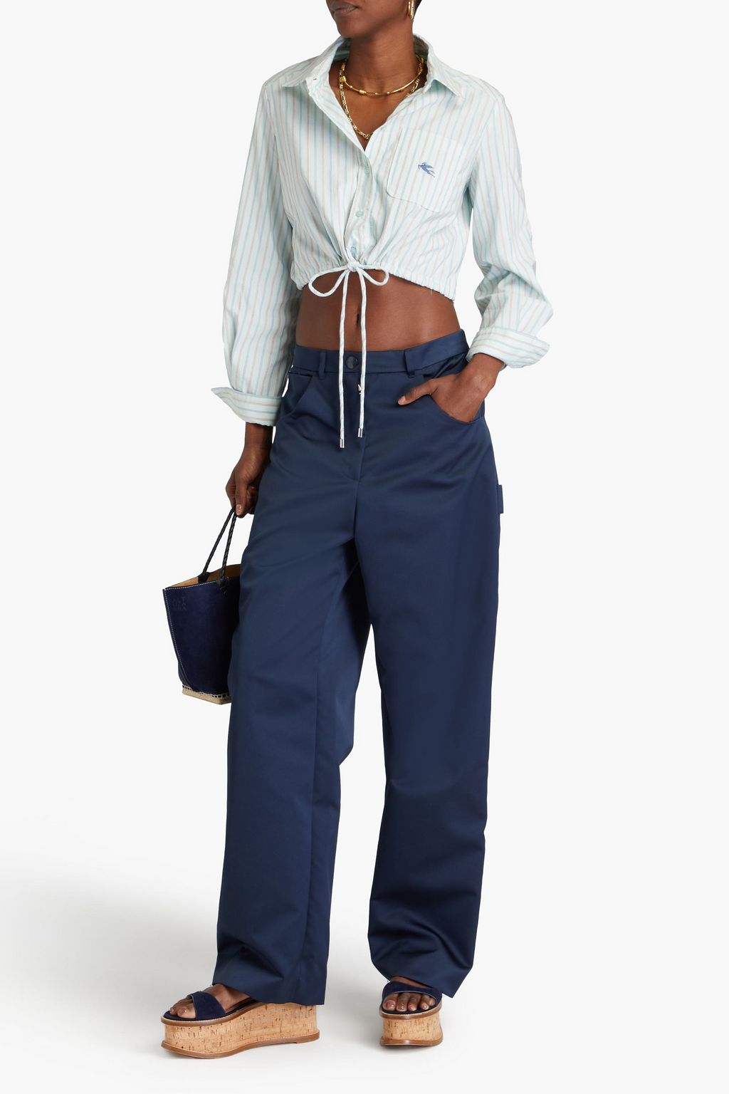 ETRO Satin wide-leg pants