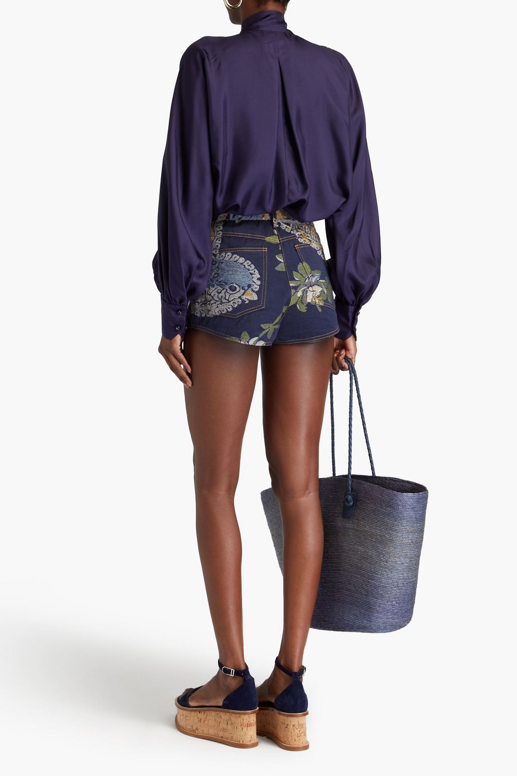 ETRO Cotton-blend jacquard shorts