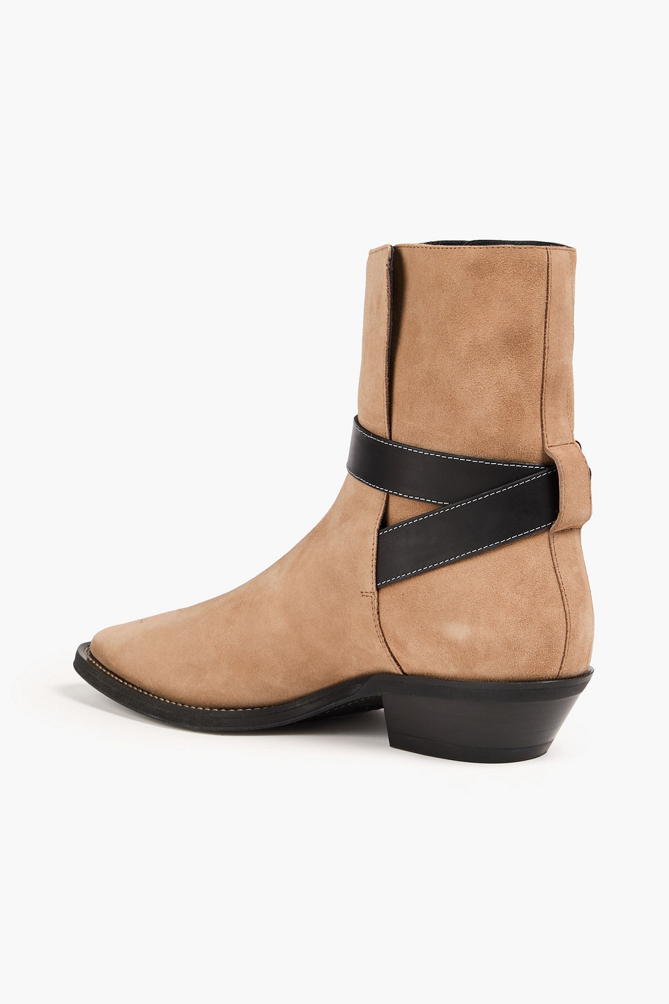 Tod's Buckled Suede Ankle Boots In Beige