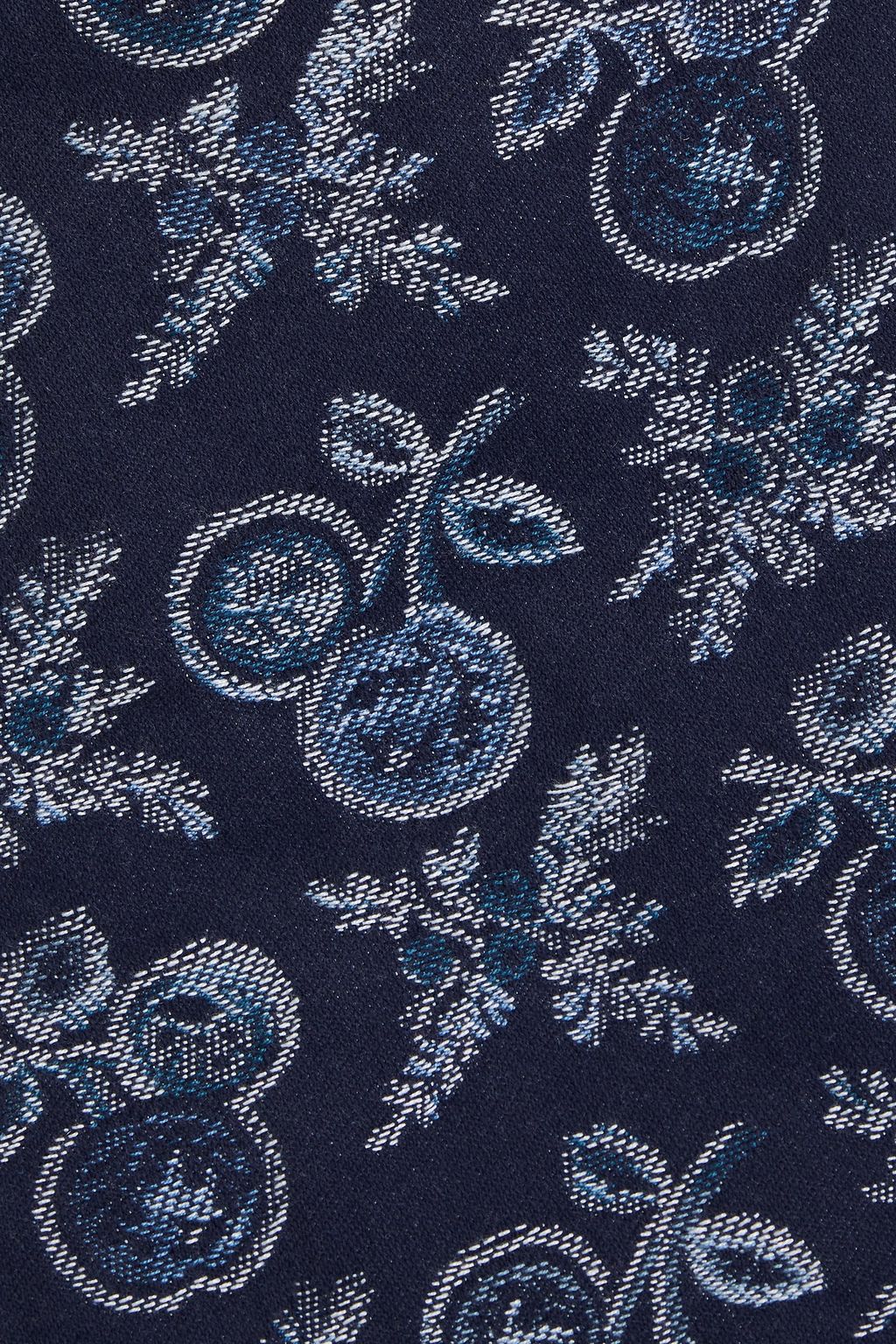 ETRO Wrap-effect cotton-blend jacquard mini skirt