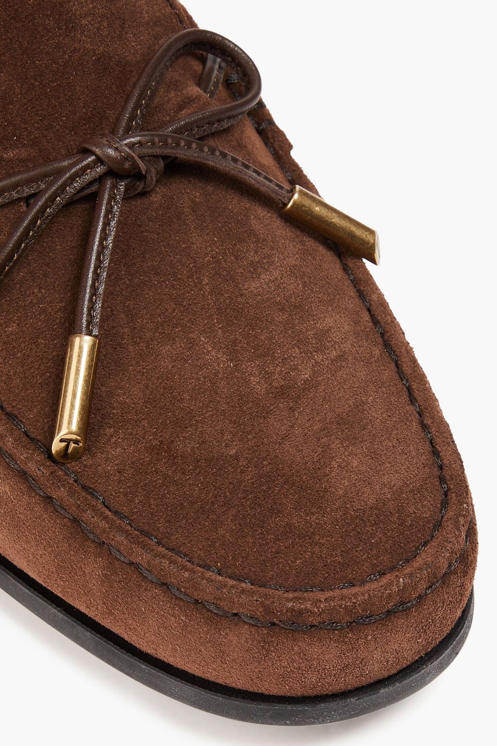 TOD'S حذاء لوفر من جلد السويد مزين بربطة على شكل فراشة