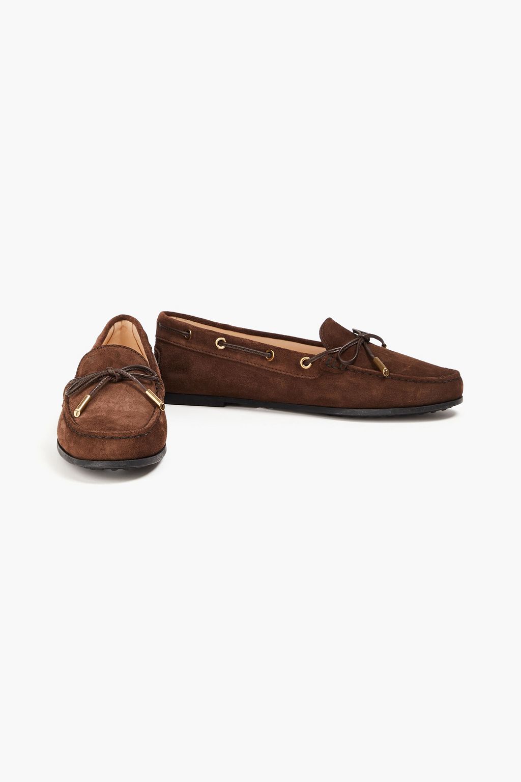 TOD'S حذاء لوفر من جلد السويد مزين بربطة على شكل فراشة