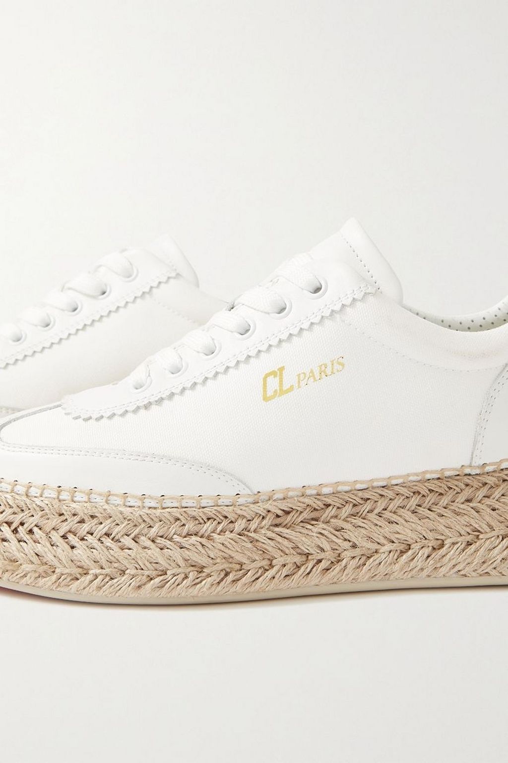 CHRISTIAN LOUBOUTIN Espasneak leather espadrille platform sneakers