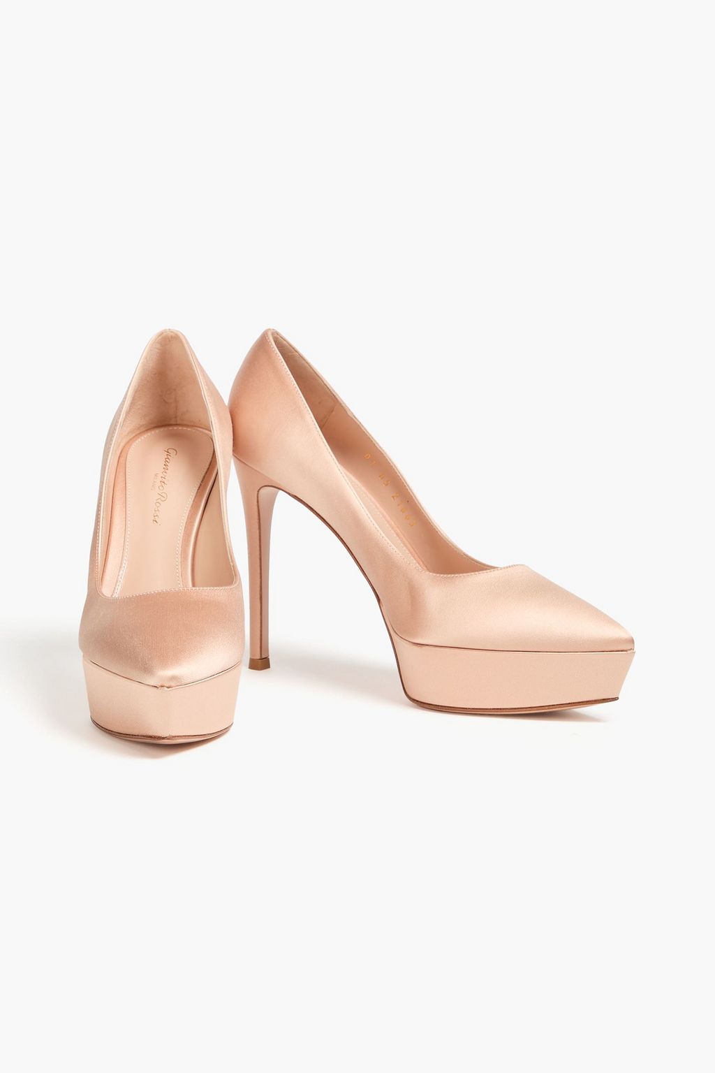 GIANVITO ROSSI Dasha サテン プラットフォームパンプス