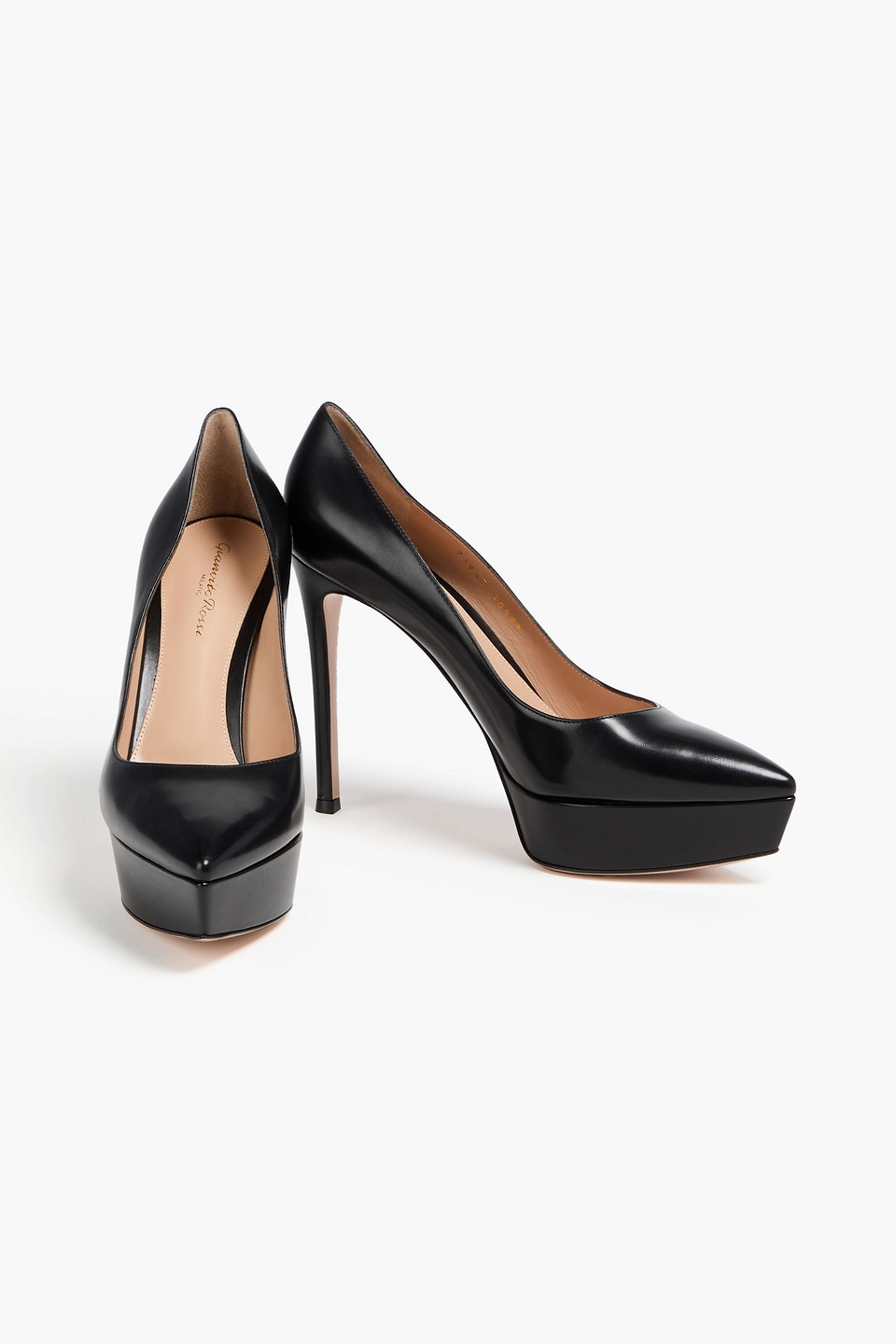 GIANVITO ROSSI DASHA LEATHER PLATFORM PUMPS