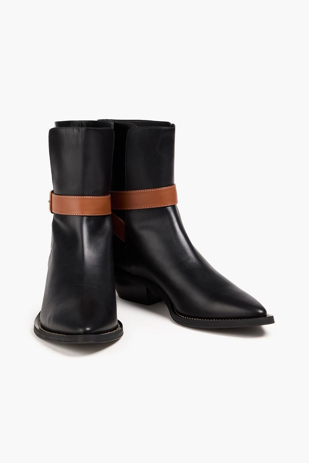 TOD'S Buckled leather ankle boots