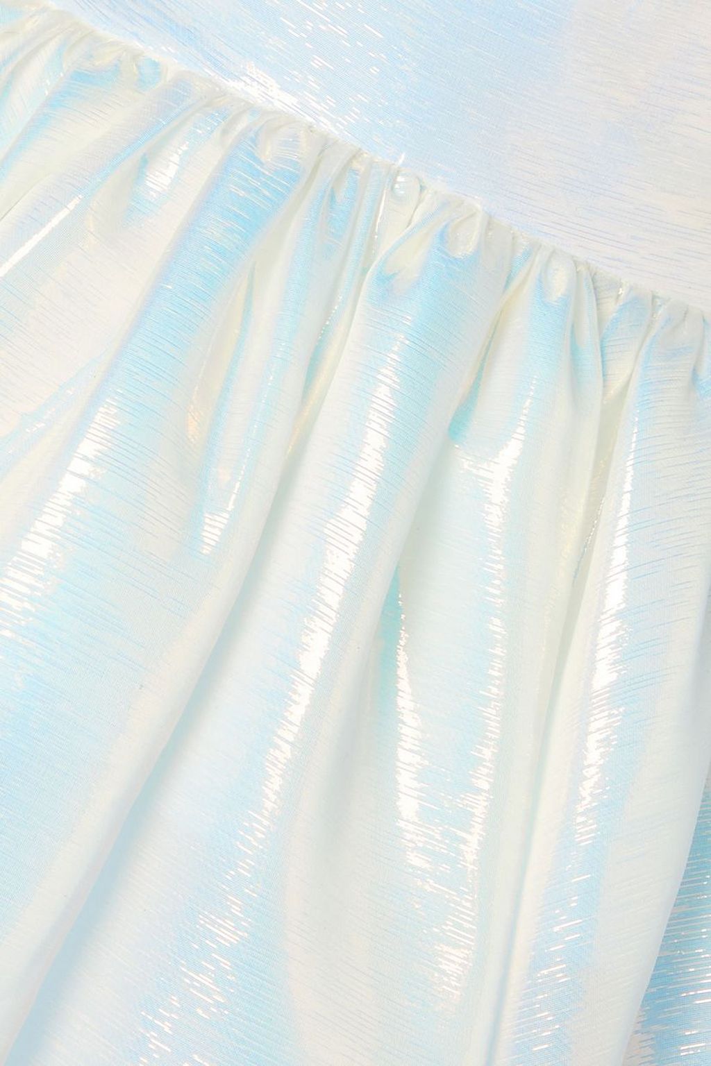 CHRISTOPHER JOHN ROGERS Pleated iridescent textured silk-organza maxi skirt