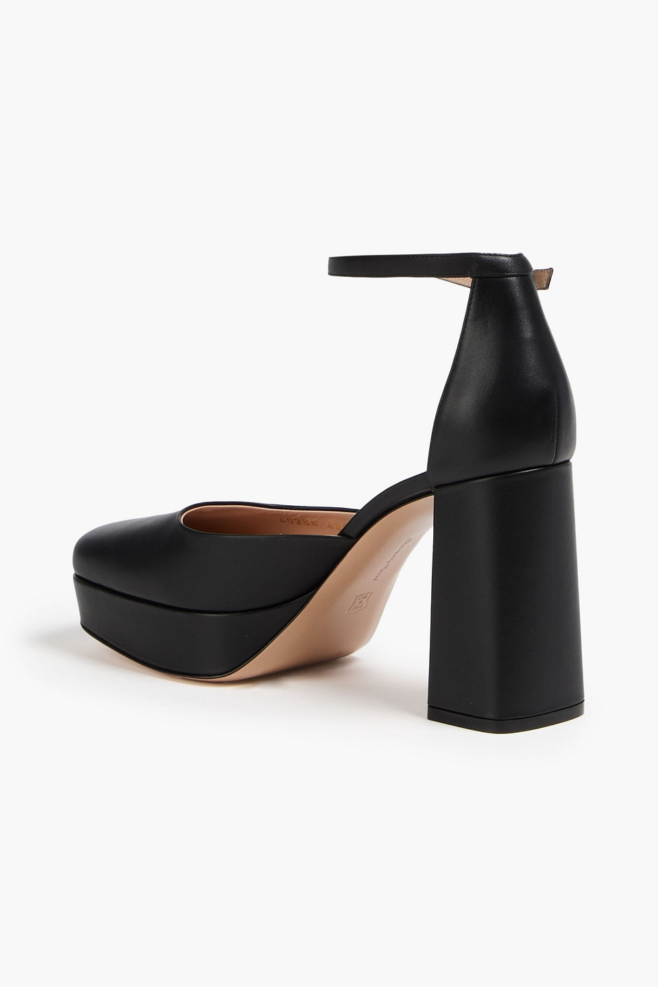 Gianvito Rossi Vian Leather Platform Pumps In Black