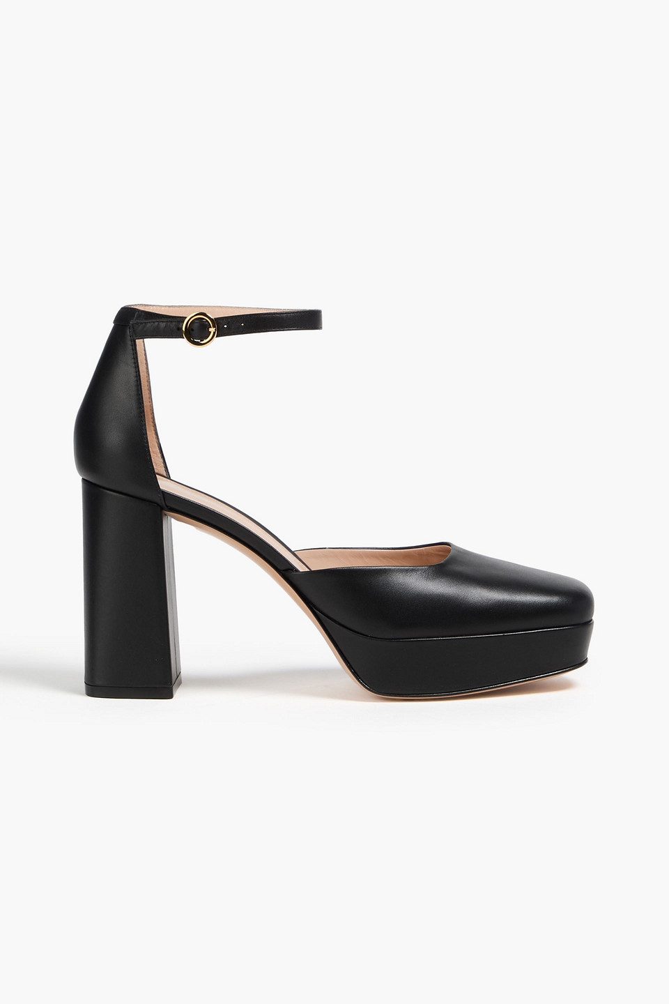 Gianvito Rossi Vian Leather Platform Pumps In Black