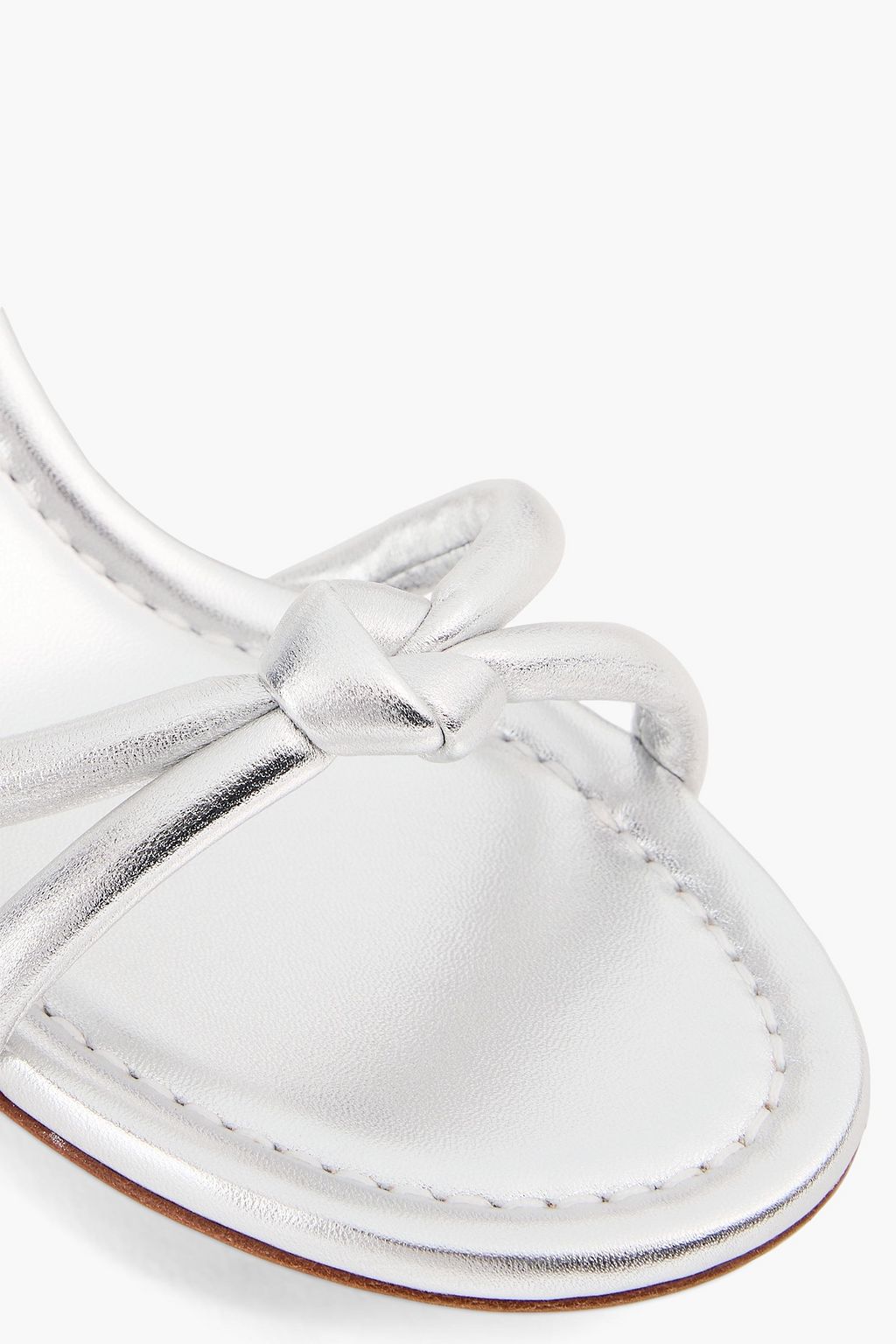 GIANVITO ROSSI Cassis knotted metallic leather sandals