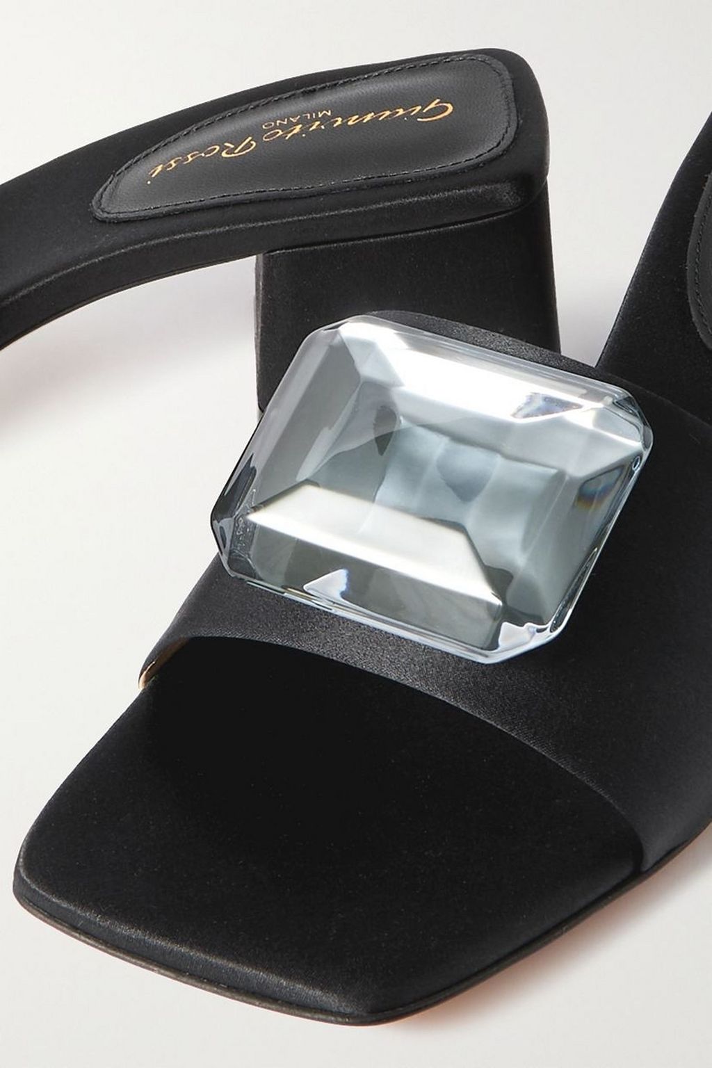 GIANVITO ROSSI Jaipur 45 embellished satin mules