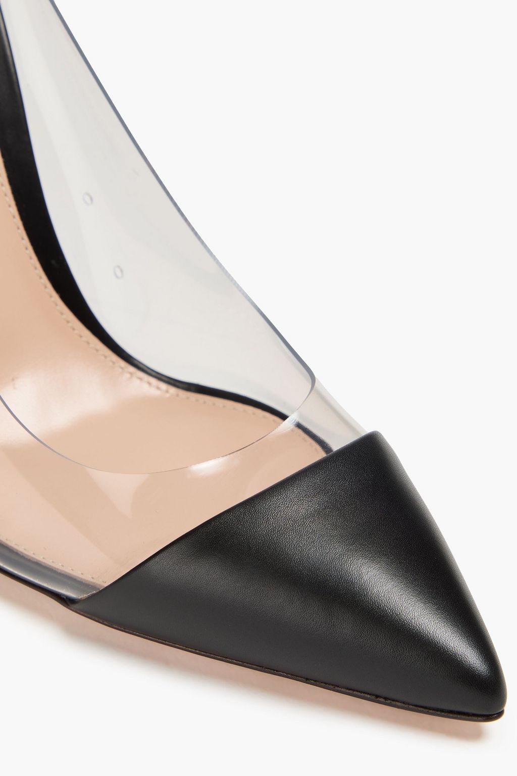 GIANVITO ROSSI Plexi PVC and leather pumps