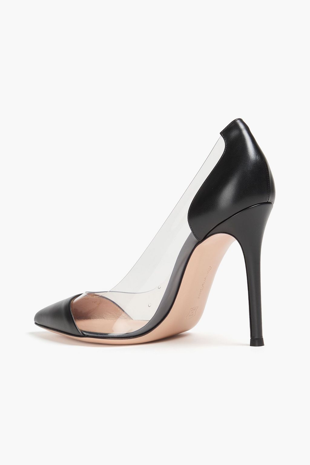 GIANVITO ROSSI Plexi PVC and leather pumps