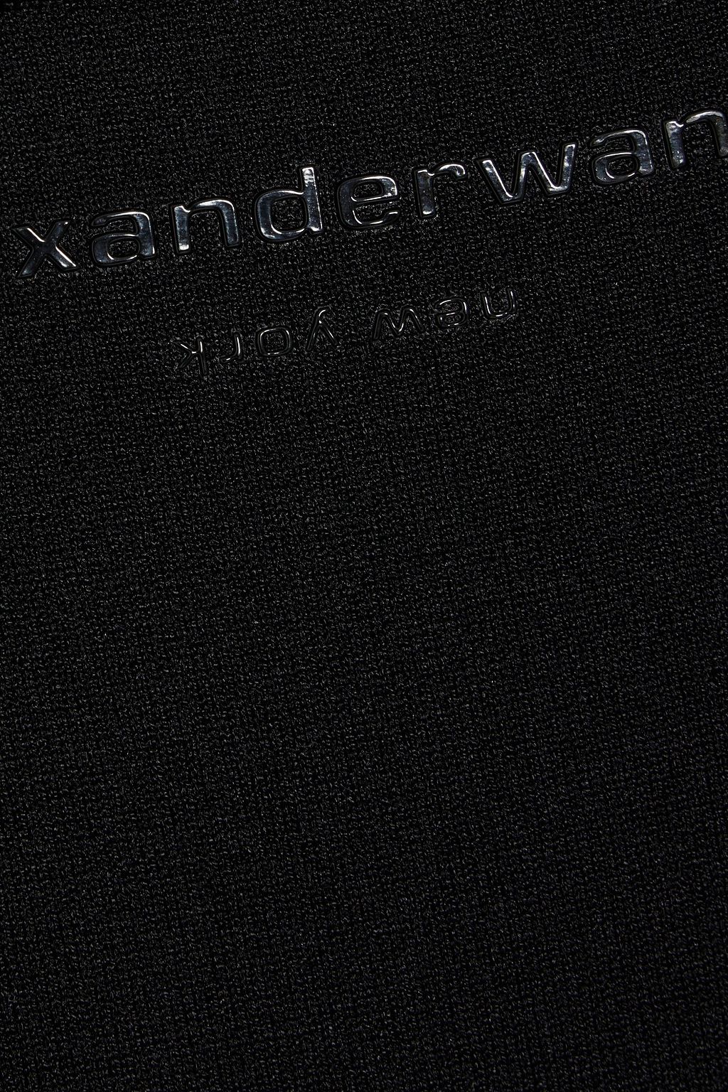 ALEXANDERWANG.T فستان قصير من الجيرسي المطاط ومزين بطبعة شعار العلامة
