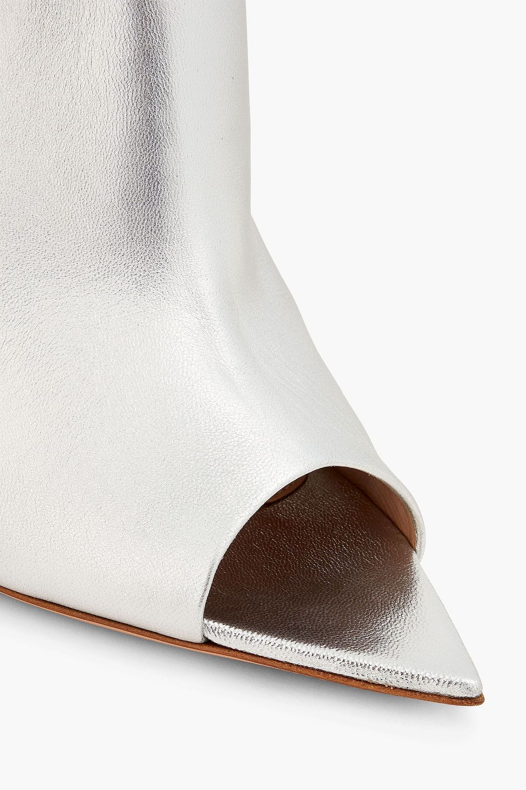 GIANVITO ROSSI Nova metallic leather mules