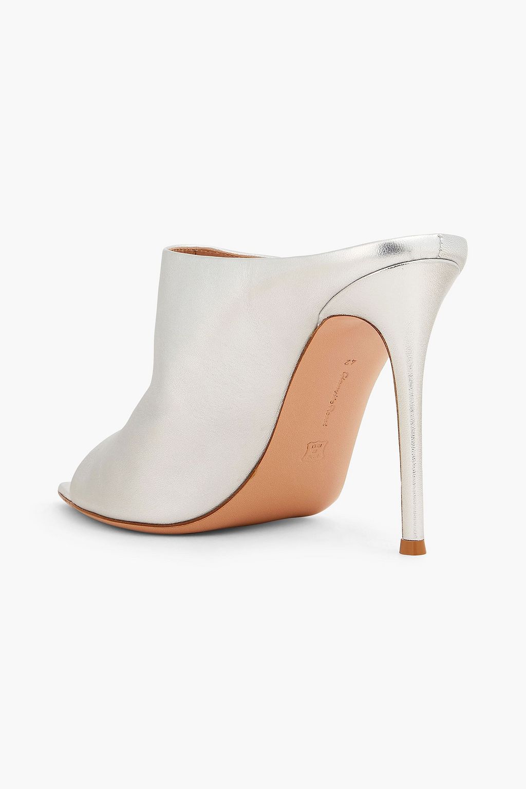 GIANVITO ROSSI Nova metallic leather mules