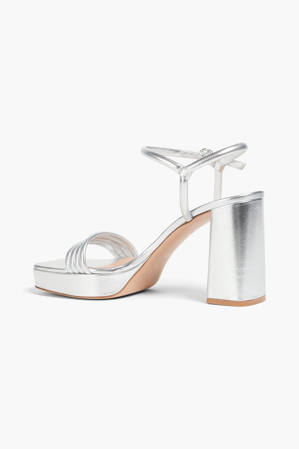 GIANVITO ROSSI Lena metallic leather platform sandals