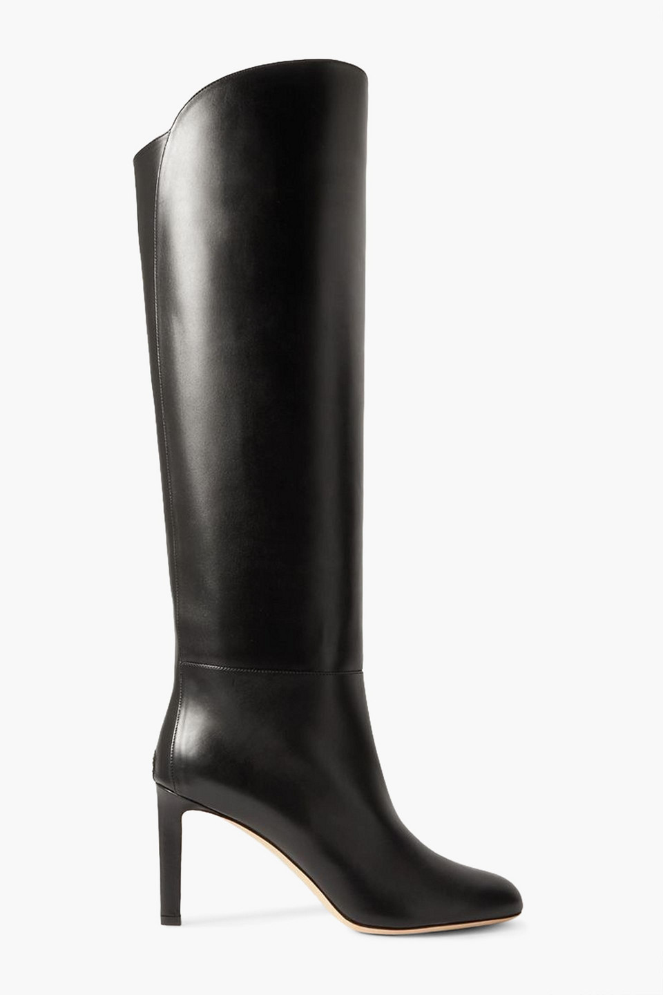 JIMMY CHOO KARTER 85 LEATHER KNEE BOOTS