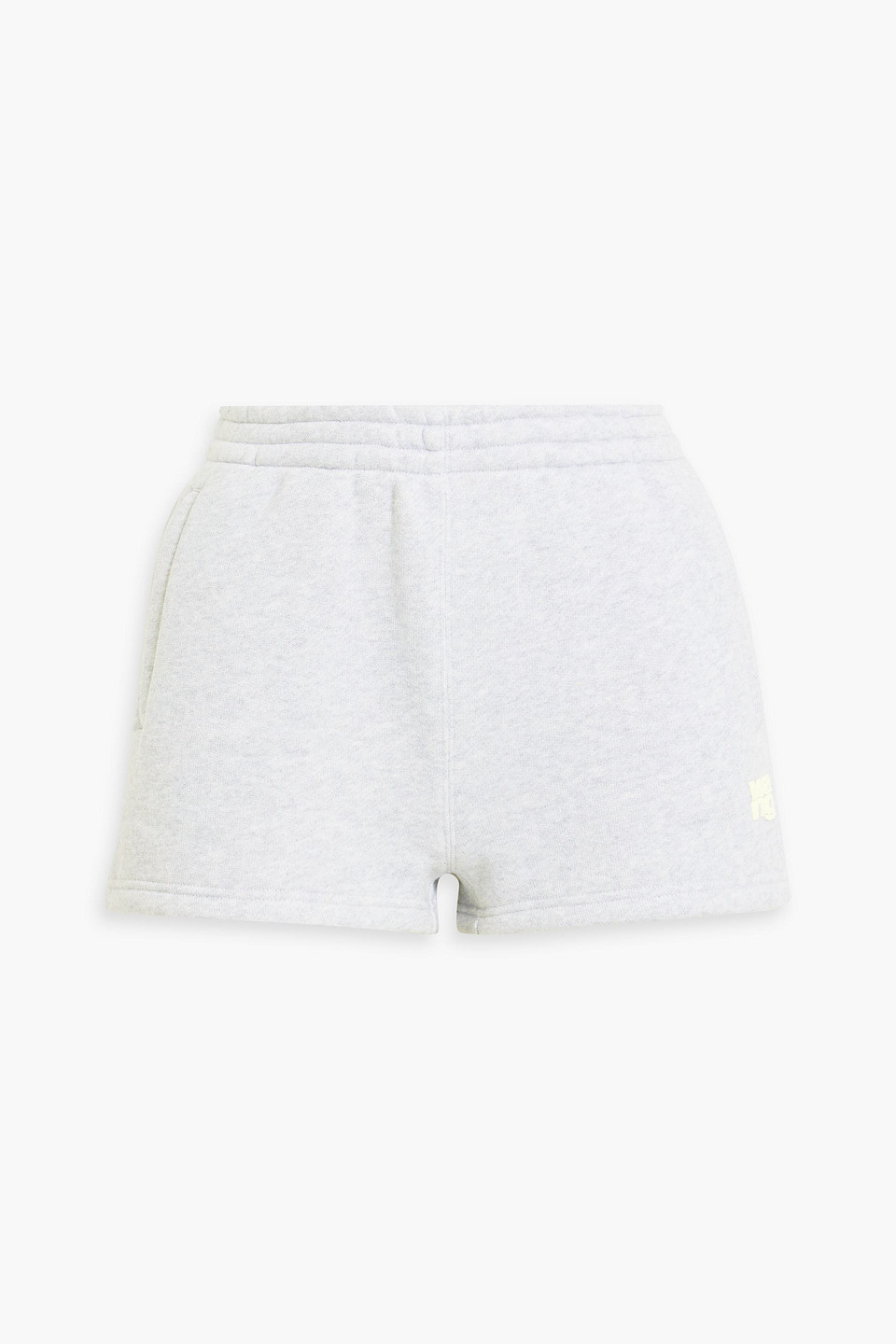 Alexander Wang T Gray Puff Logo Shorts In Light Gray