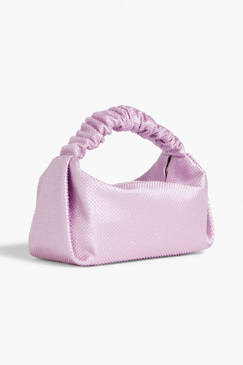 ALEXANDER WANG Scrunchie crystal-embellished satin tote