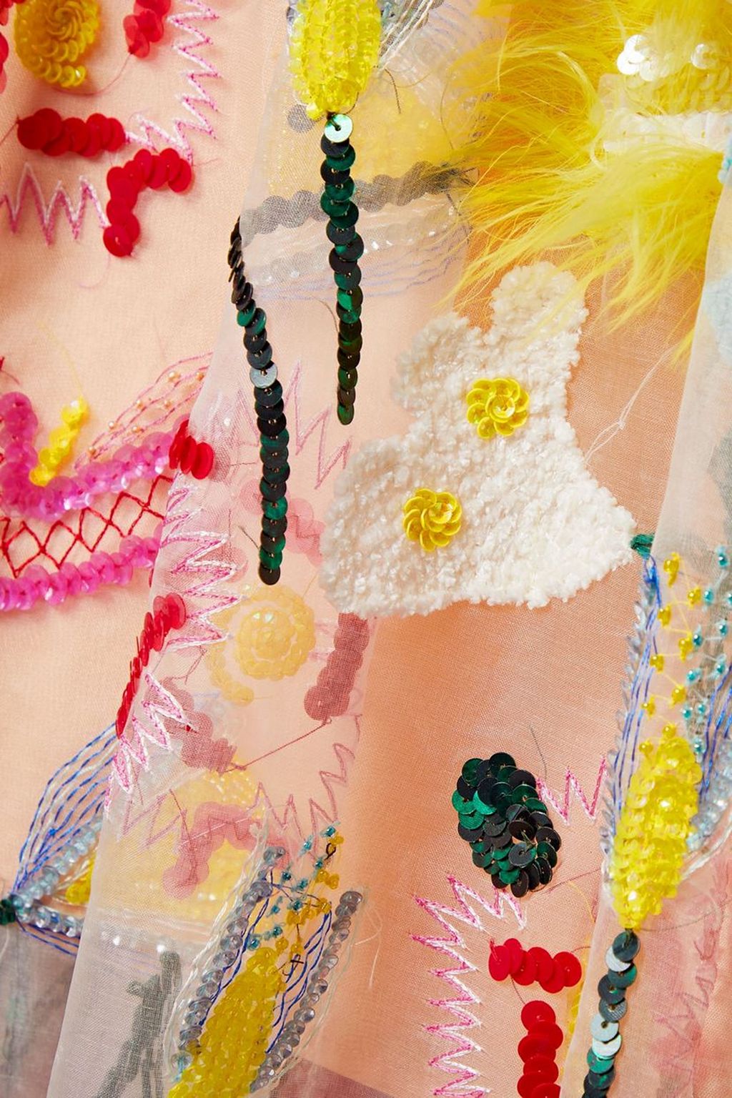 ASHISH Embellished silk-organza midi dress