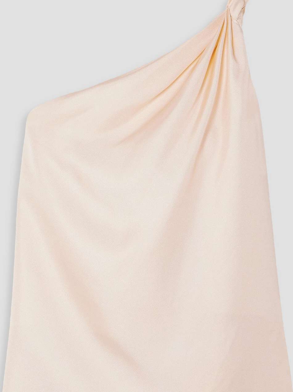 adiran one-shoulder twisted silk-twill top