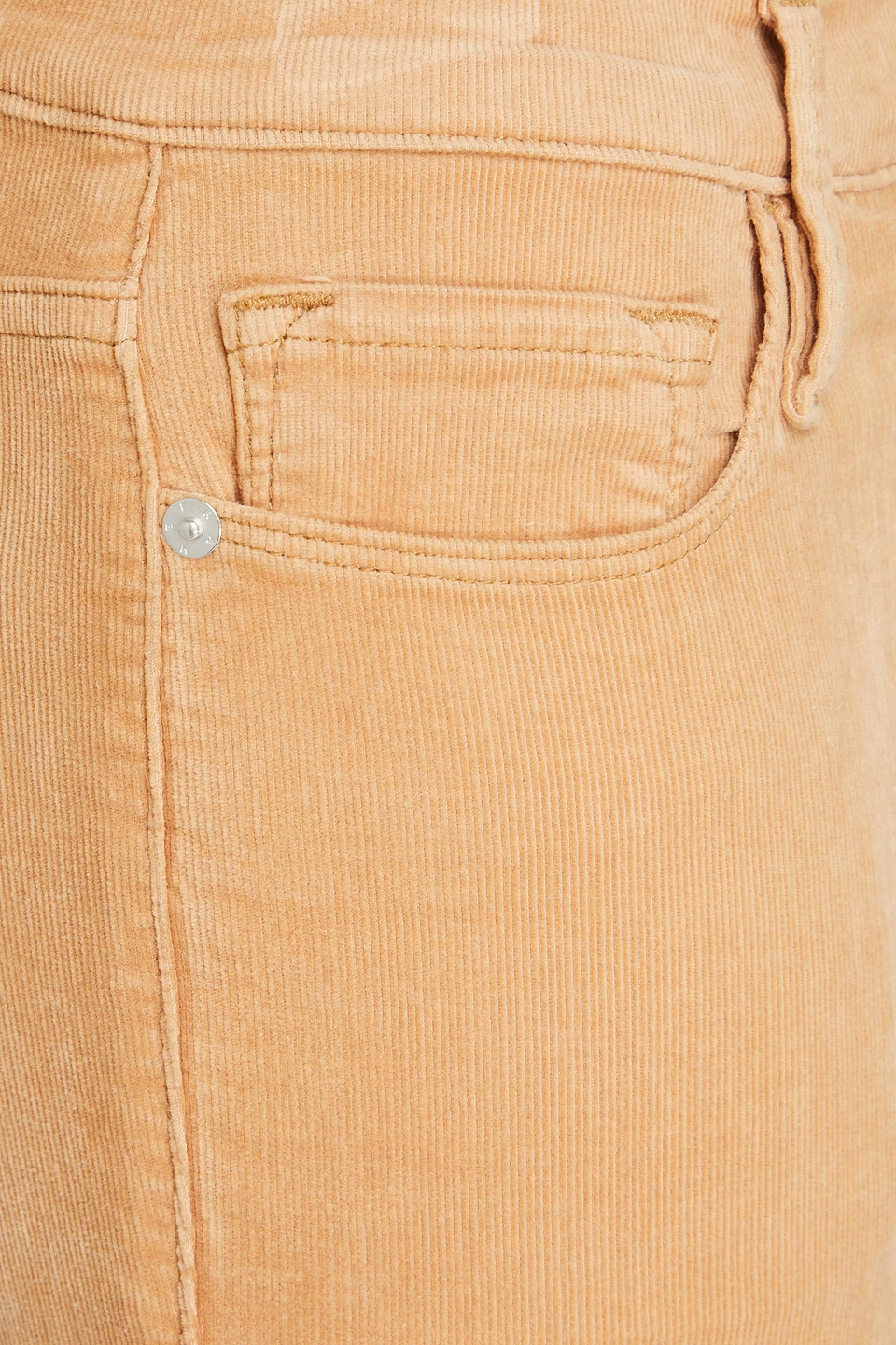 Frame Le Crop Flare Cotton-blend Corduroy Kick-flare Pants In Sand