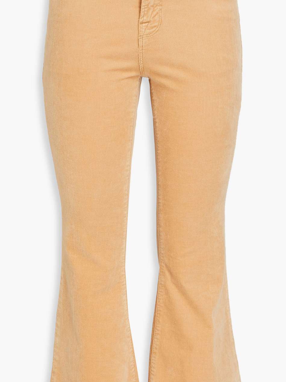 le crop flare cotton-blend corduroy kick-flare pants