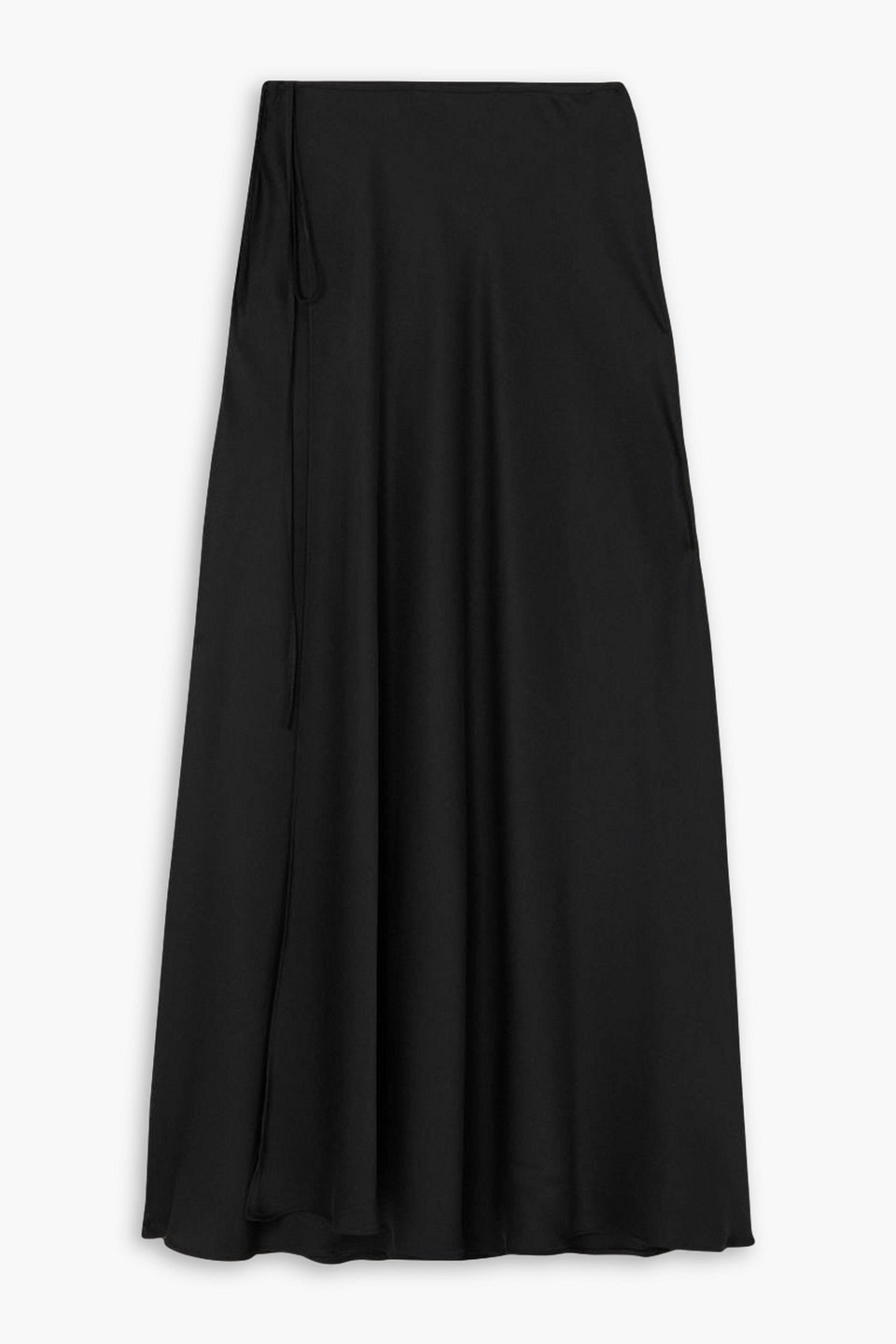 philosophy di lorenzo serafini - satin maxi wrap skirt - black - it 34