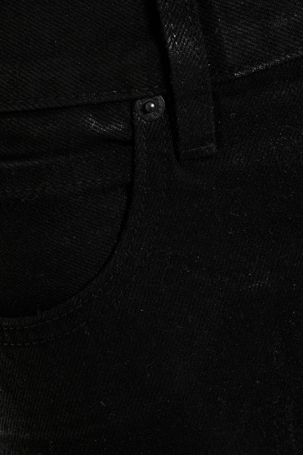 SLVRLAKE Devon coated high-rise straight-leg jeans
