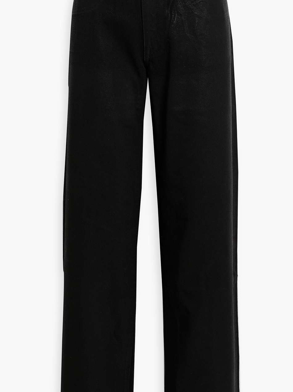devon coated high-rise straight-leg jeans