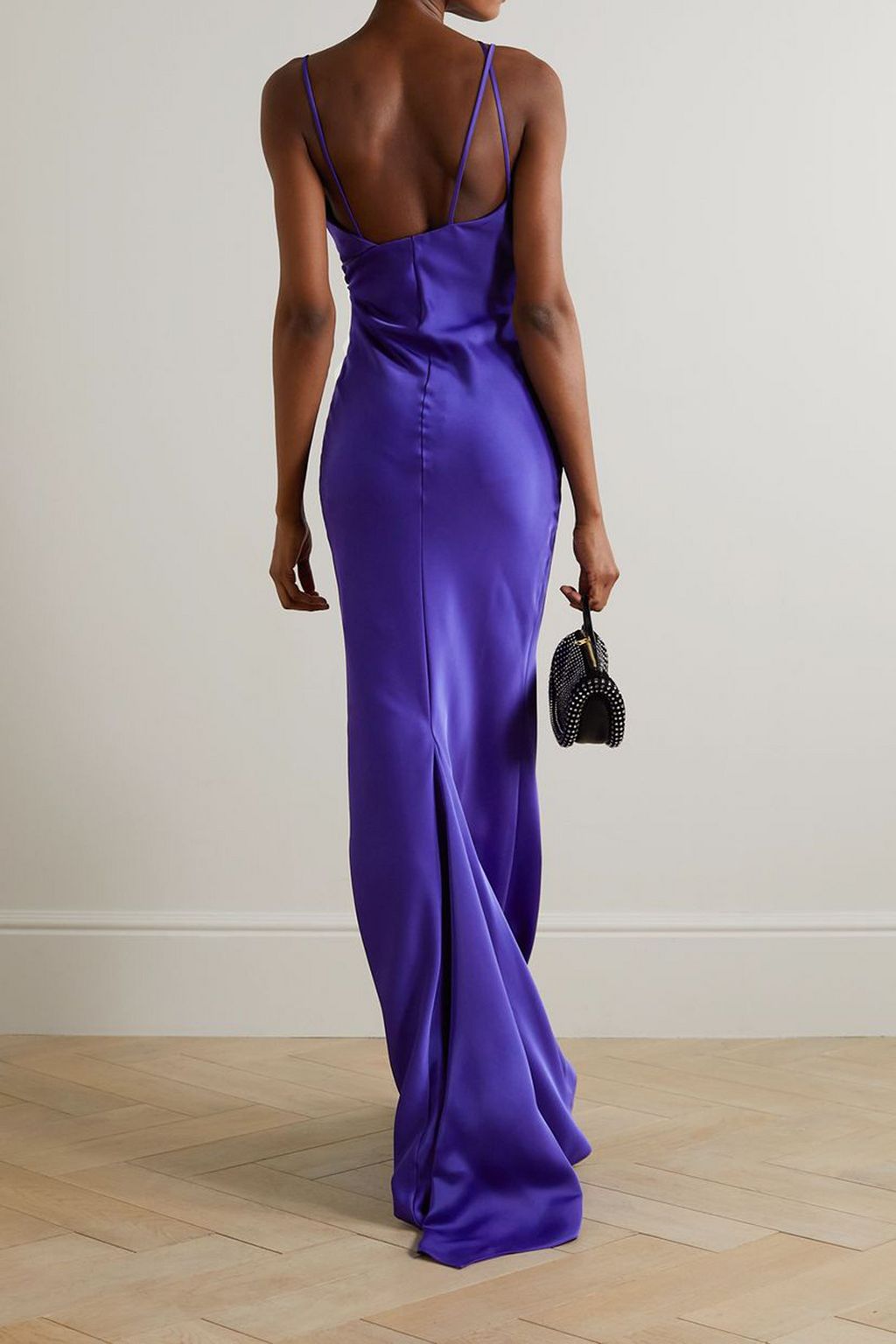THE ATTICO Melva cutout satin maxi dress