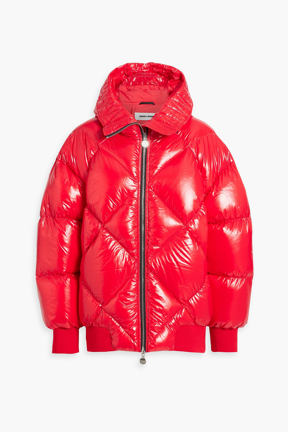 Ienki Ienki Quilted Shell Hooded Down Jacket In Red
