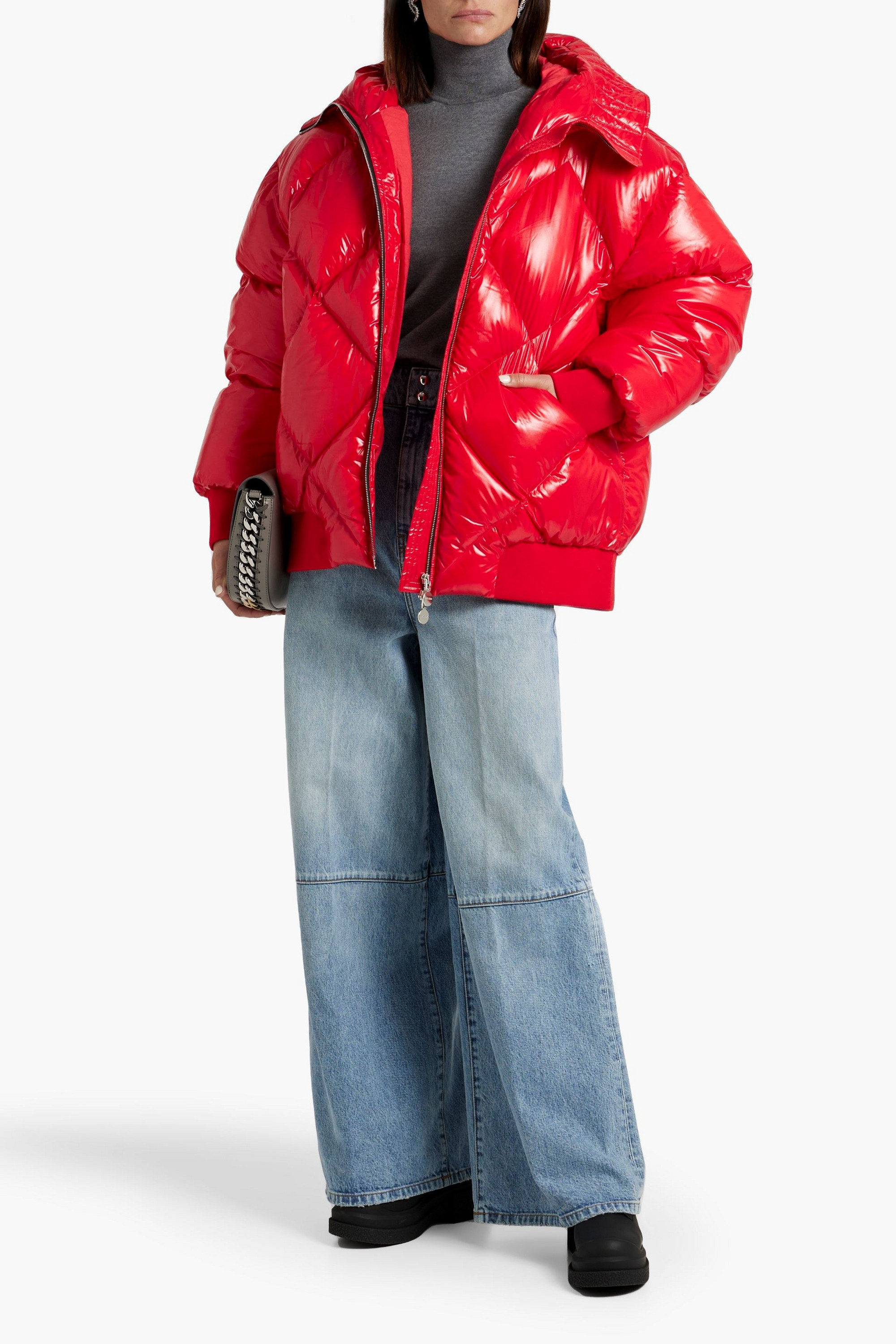 IENKI IENKI Quilted shell hooded down jacket