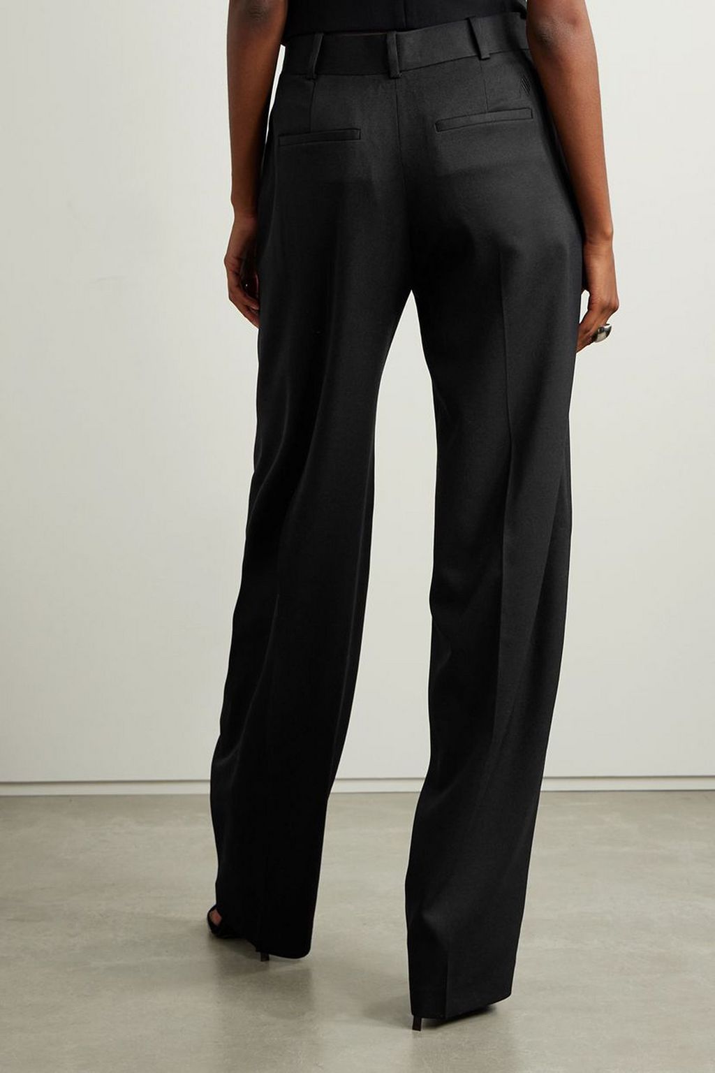 THE ATTICO Jagger stretch-wool twill straight-leg pants