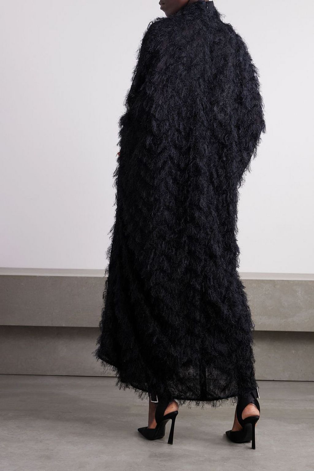 THEBE MAGUGU Embellished belted fringed georgette kaftan