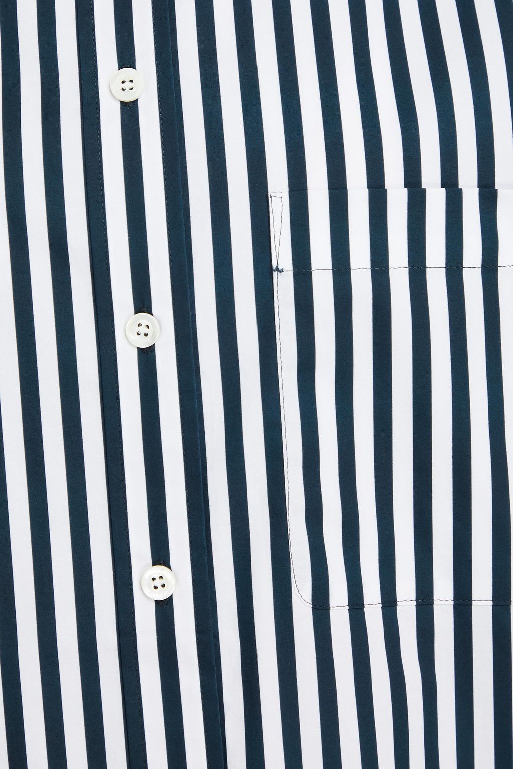 FRAME Striped cotton-poplin shirt